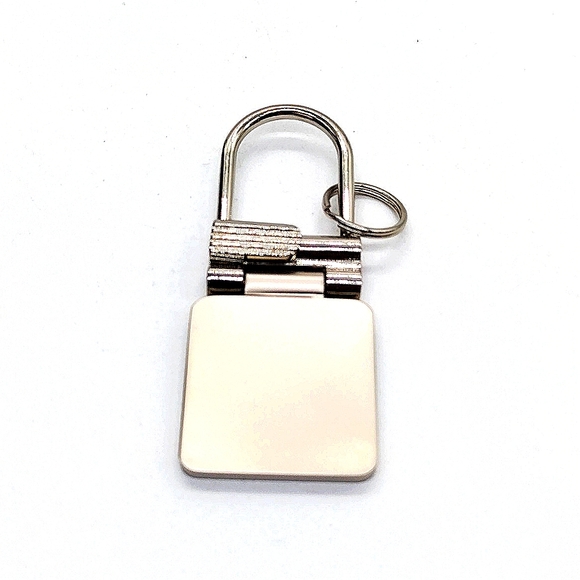 NIB Authentic Mercedes Benz Vintage Keychain Key Fob in Nickel-Oem - Picture 3 of 6